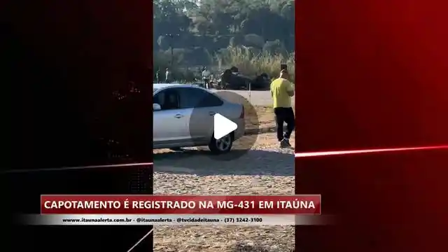 Capotamento registrado na MG-431 em Itaúna