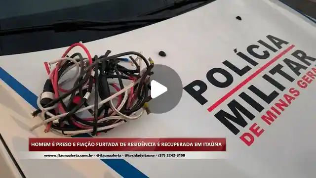 Homem preso e fiação furtada recuperada no Garcias