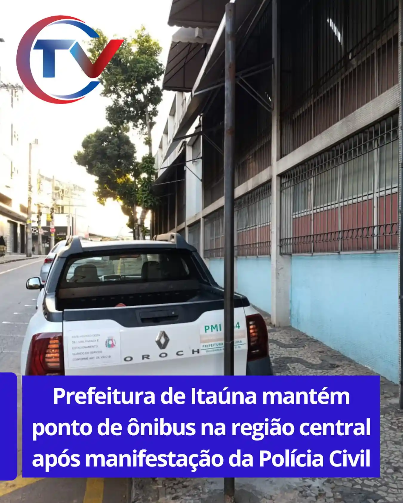 Prefeitura mantém ponto de ônibus em frente ao Banco Mercantil em Itaúna