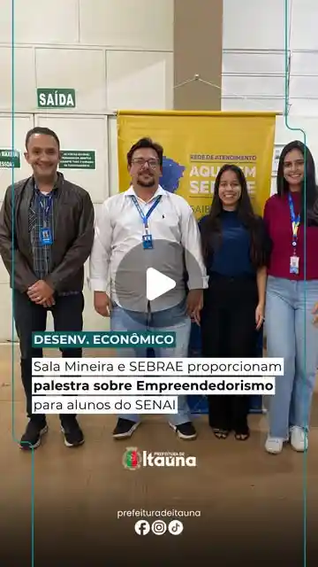 Palestra sobre empreendedorismo no Senai Itaúna
