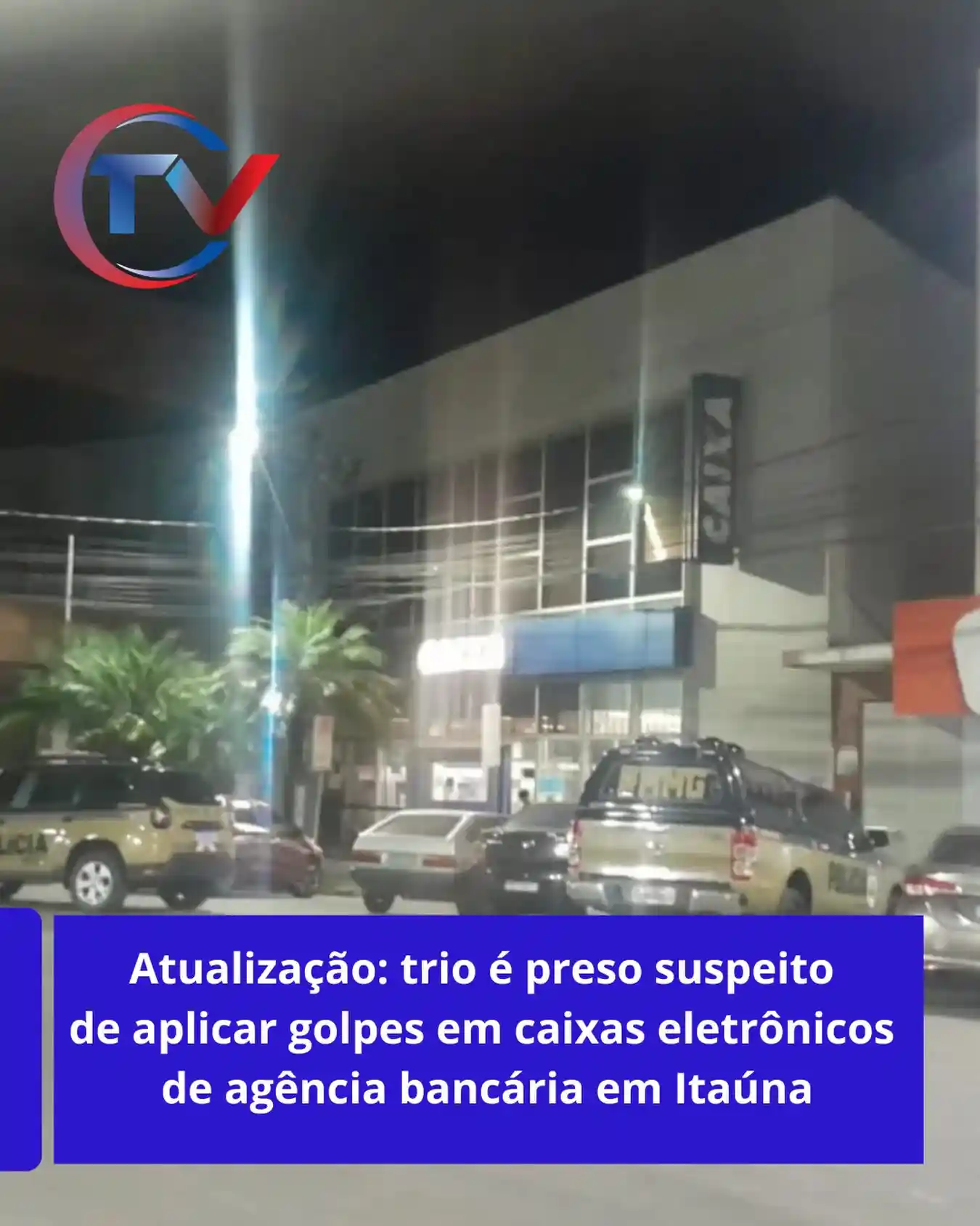 PM prende três suspeitos de fraudes em banco no Centro
