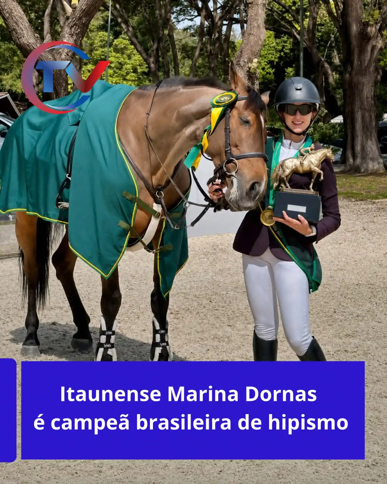 Marina Dornas é campeã brasileira de hipismo