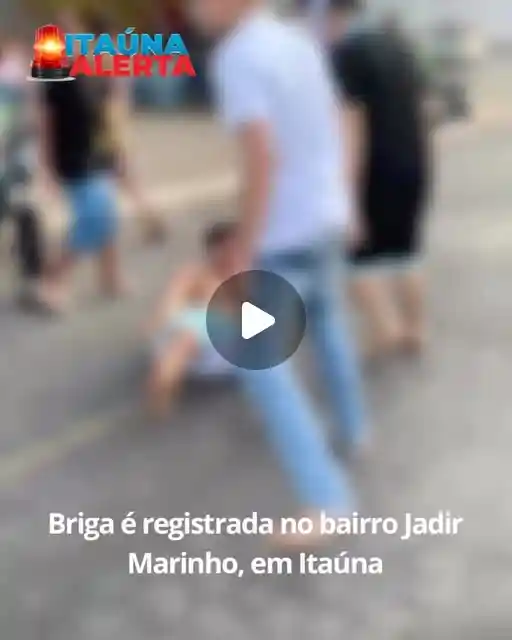 Vídeo mostra briga entre homens na praça do Jadir Marinho