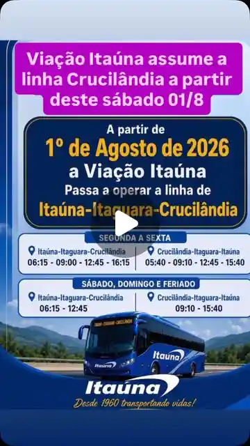 Viação Itaúna assume linha para Crucilândia