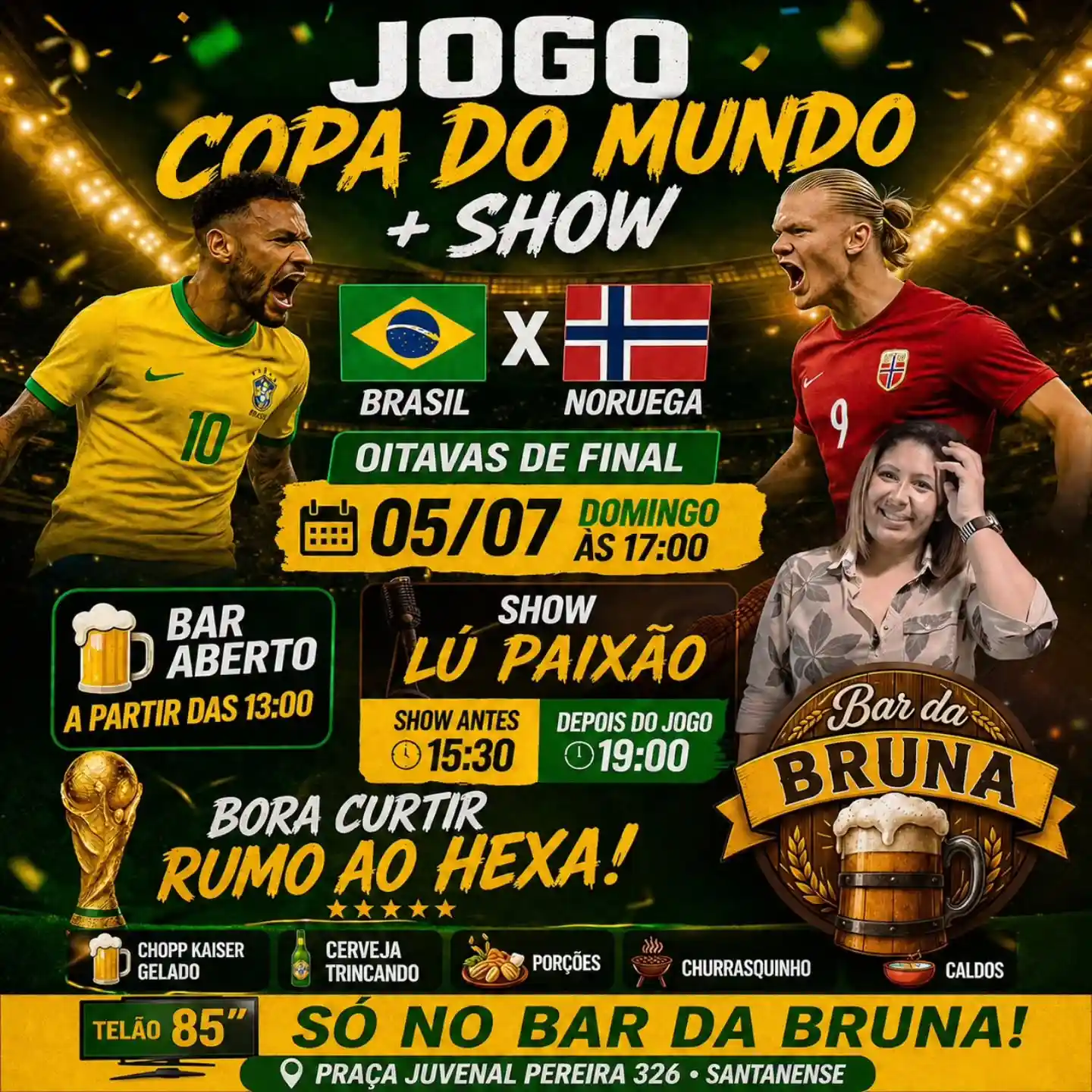 Bar da Bruna - Transmissão Brasil rumo ao Hexa