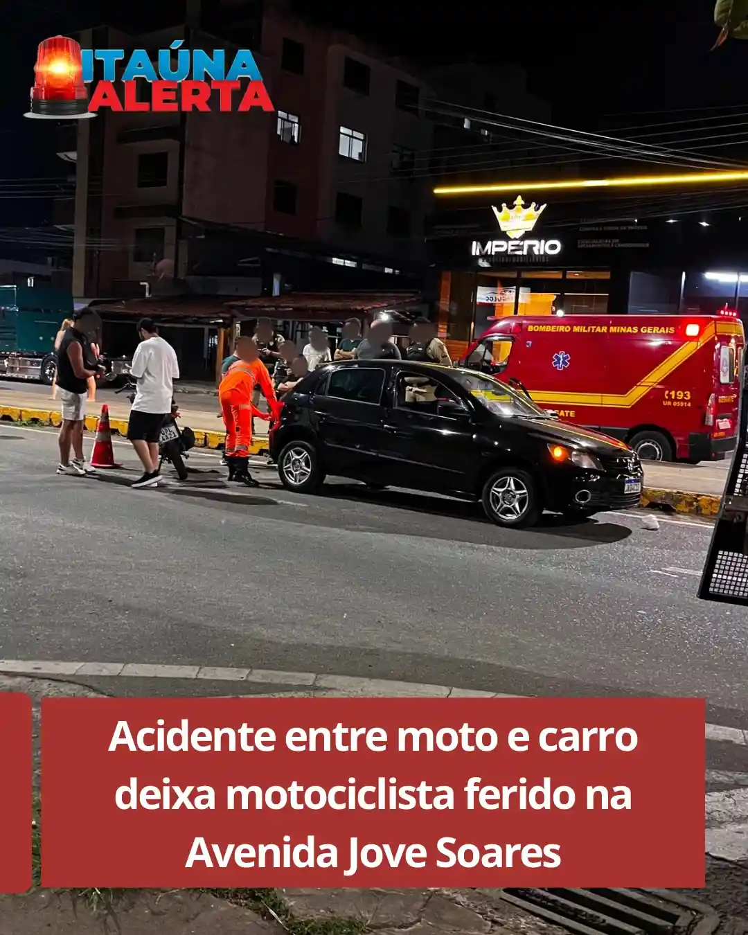 Acidente com moto na Av. Jove Soares