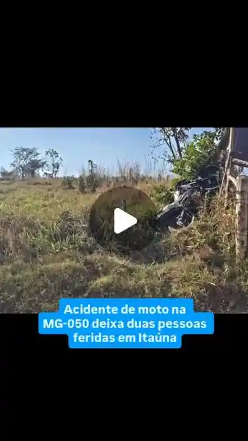 Acidente na MG-050: moto sai da pista e deixa dois feridos