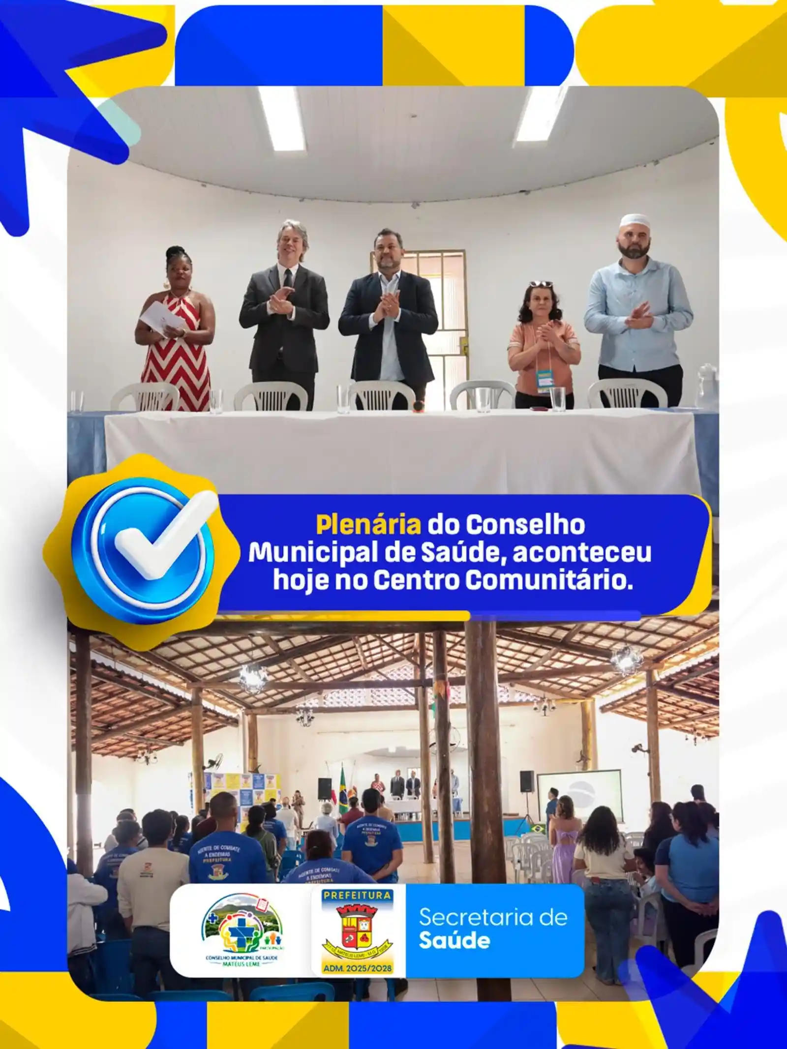 Plenária do Conselho Municipal de Saúde em Mateus Leme