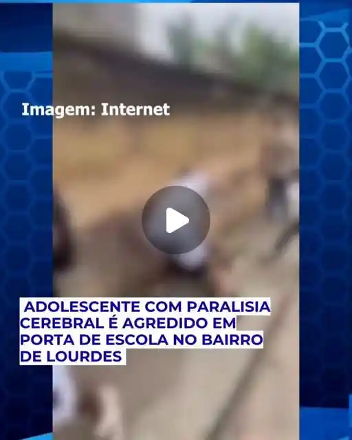 Adolescente com paralisia cerebral agredido na porta de escola em Lourdes