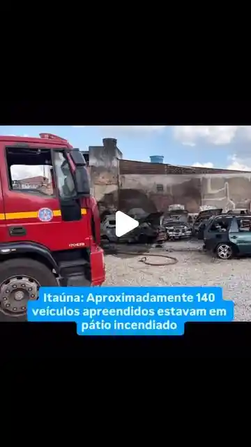 Incêndio atinge pátio de carros apreendidos no Lourdes