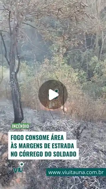 Incêndio consome vegetação no Córrego do Soldado