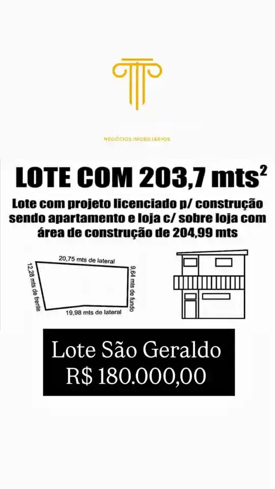 Lote à venda no São Geraldo