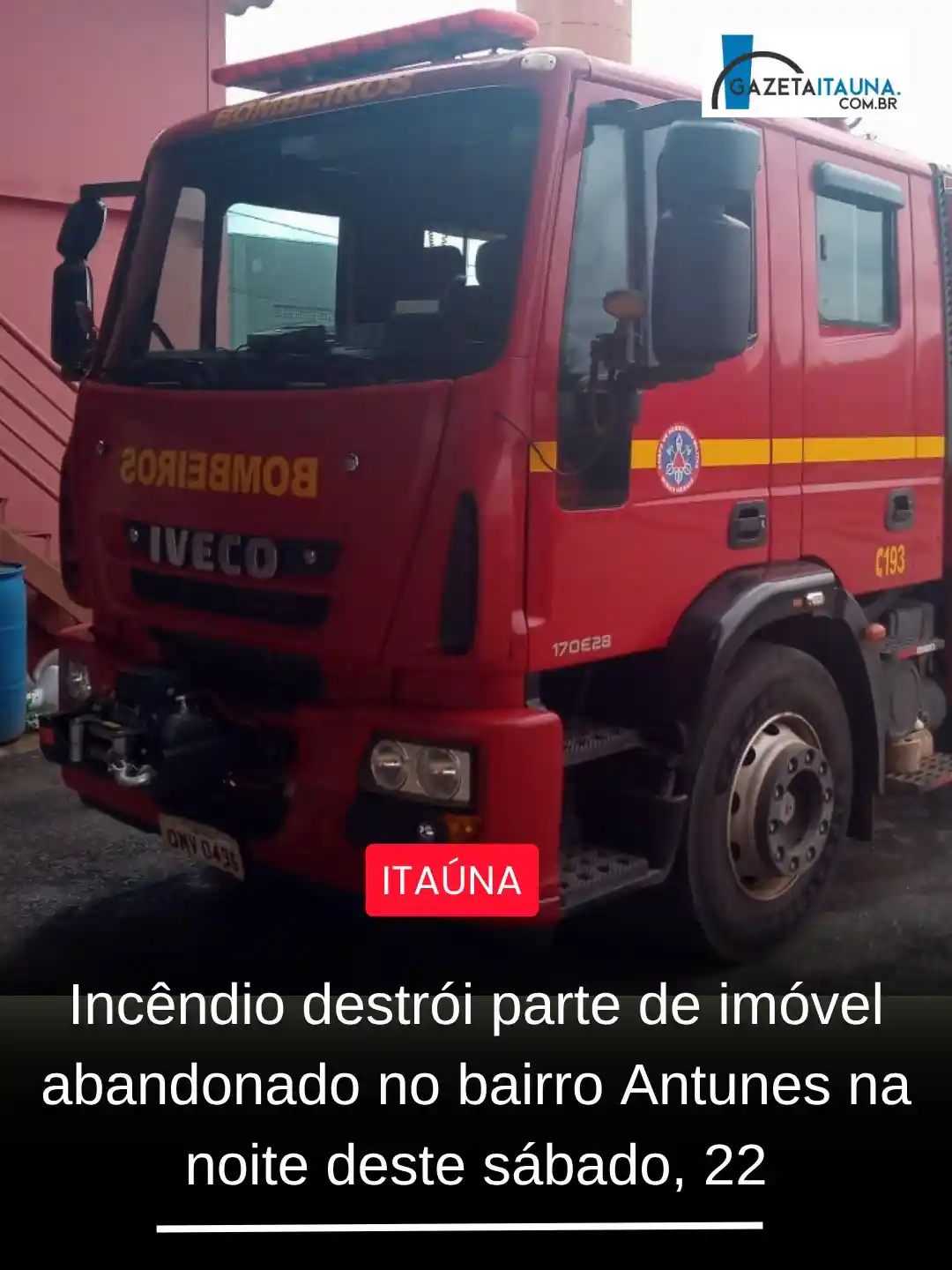 Incêndio em residência no bairro Antunes