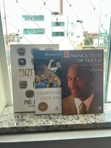 Kit livros: Michael Jordan, Bernardinho, Onze anéis