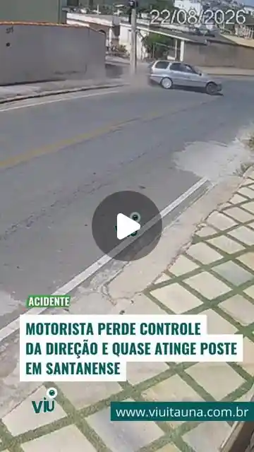 Motorista perde controle e quase atinge poste em Santanense