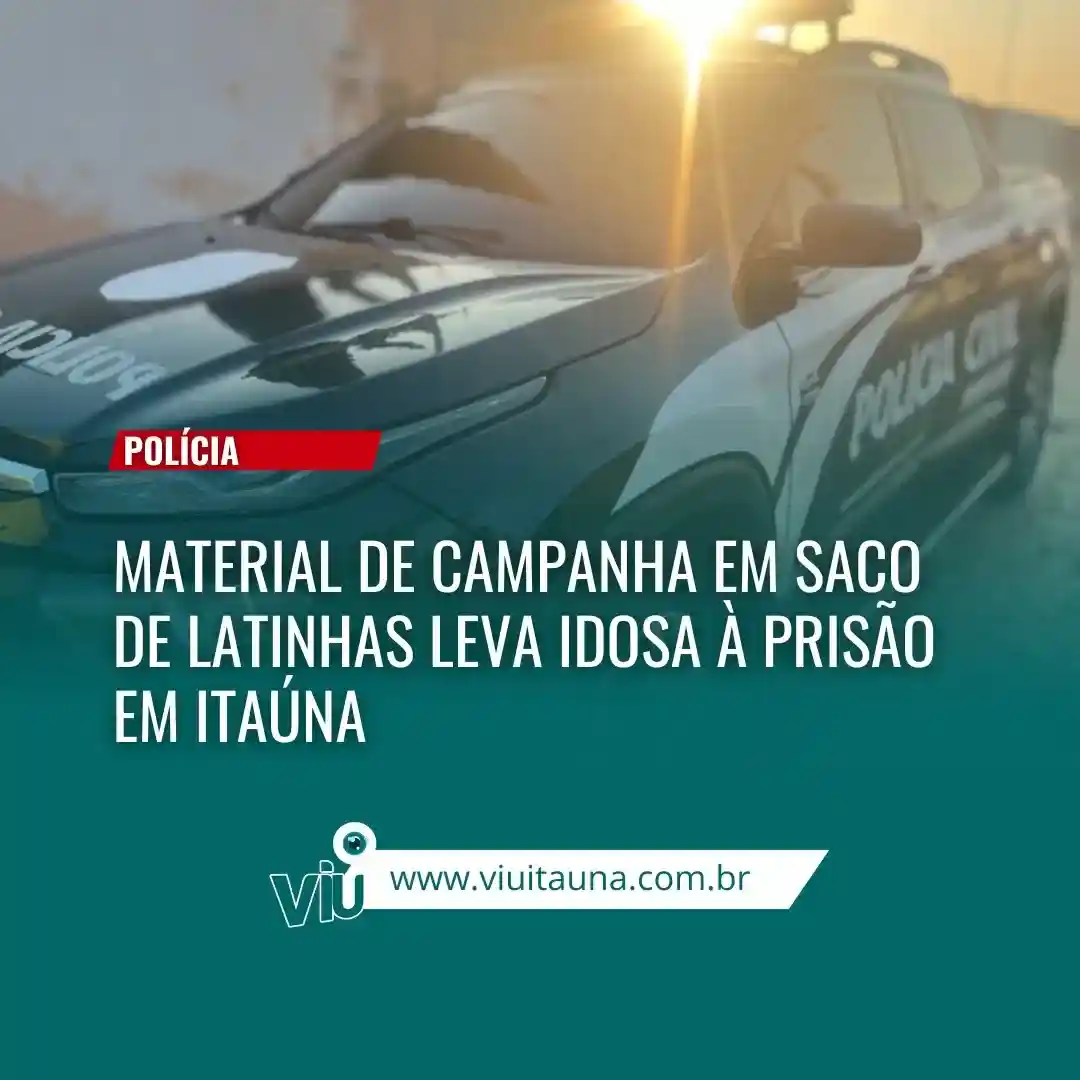 Idosa presa por receptação em Itaúna por material de campanha