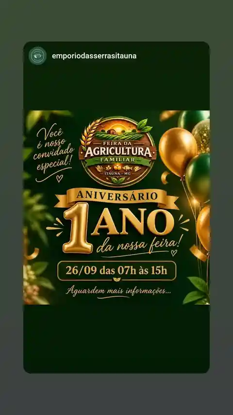 Feira da Agricultura Familiar – Aniversário de 1 ano
