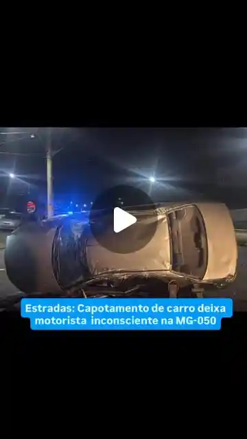 Capotamento na MG-050 deixa motorista gravemente ferido