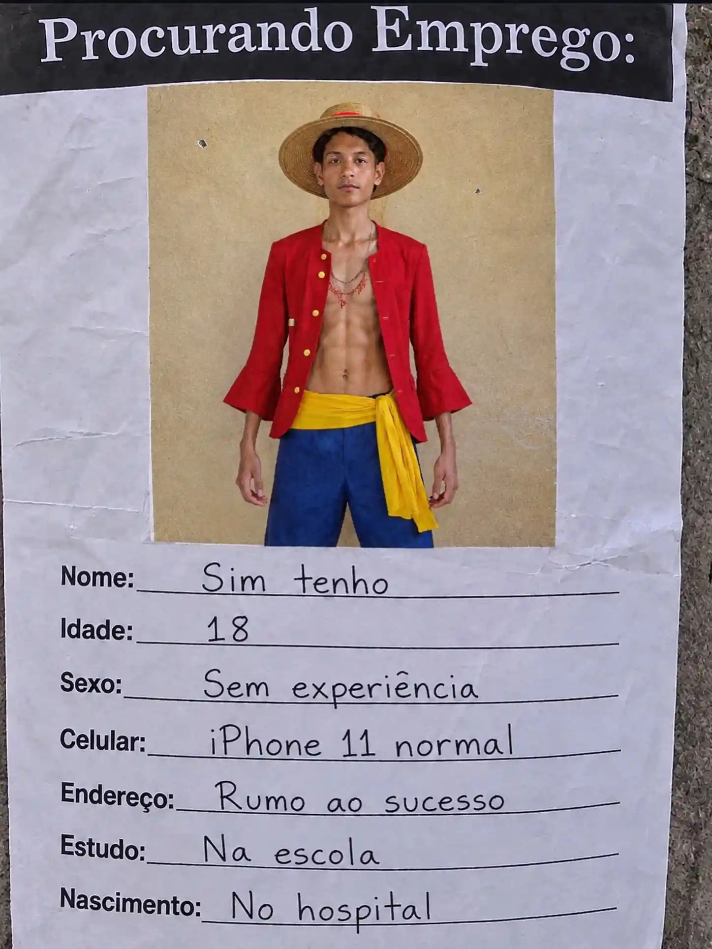 Procurando primeiro emprego – 18 anos, disposto a vencer
