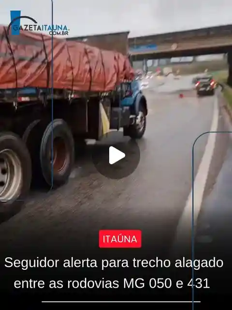 Alagamento debaixo do viaduto entre MG-50 e MG-431