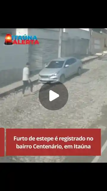 Câmeras flagram furto de estepe no bairro Centenário