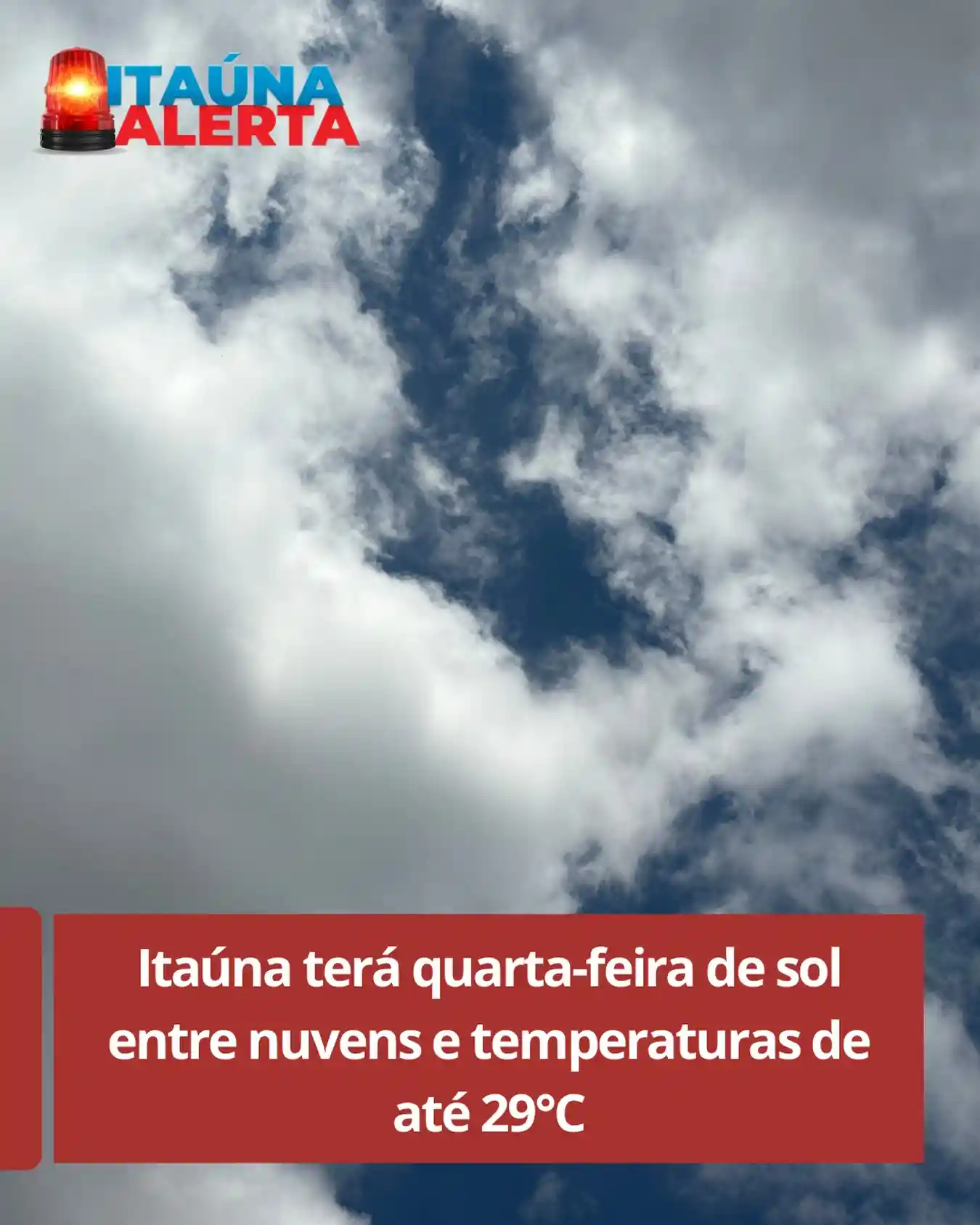 Previsão do tempo: quarta amena, quinta com chance de chuva