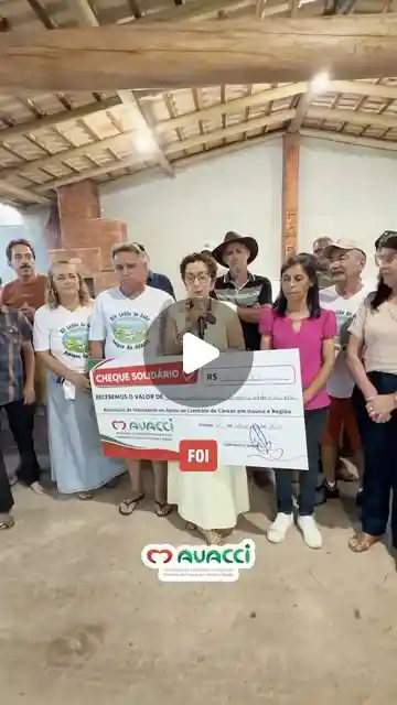 AVACCI recebe cheque solidário do XIV Leilão Amigos