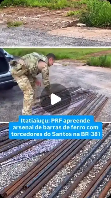 PRF apreende 52 barras de ferro com torcedores do Santos na BR-381