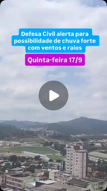 Defesa Civil alerta para chuva forte com ventos e raios