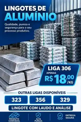 LINGOTES DE ALUMÍNIO