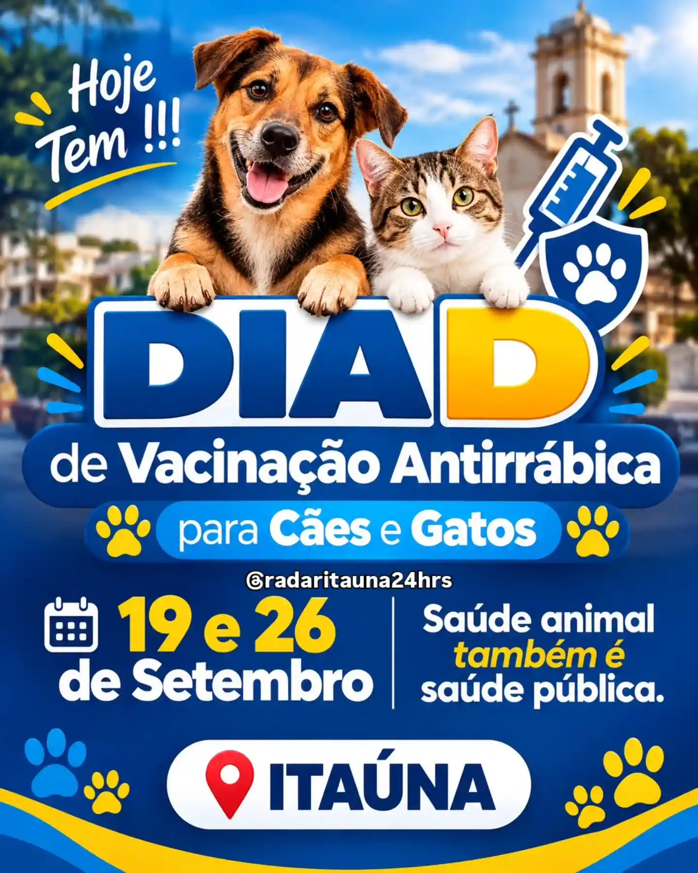 Vacinação Antirrábica em Itaúna: 1ª etapa neste sábado