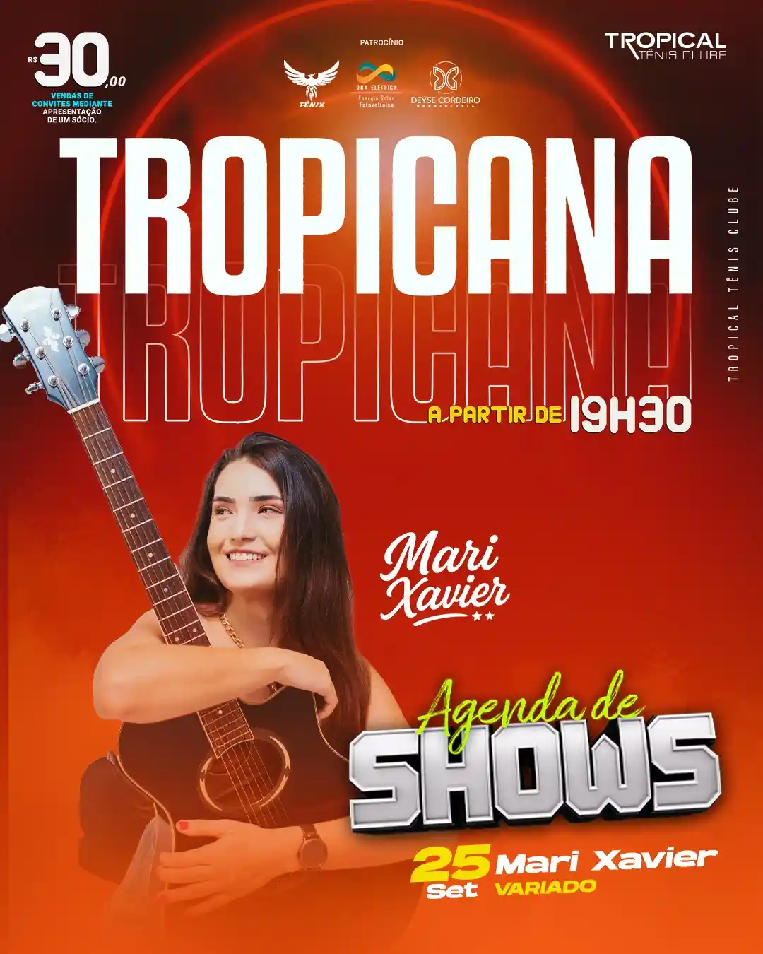 Show de Mari Xavier no Tropical Tênis Clube