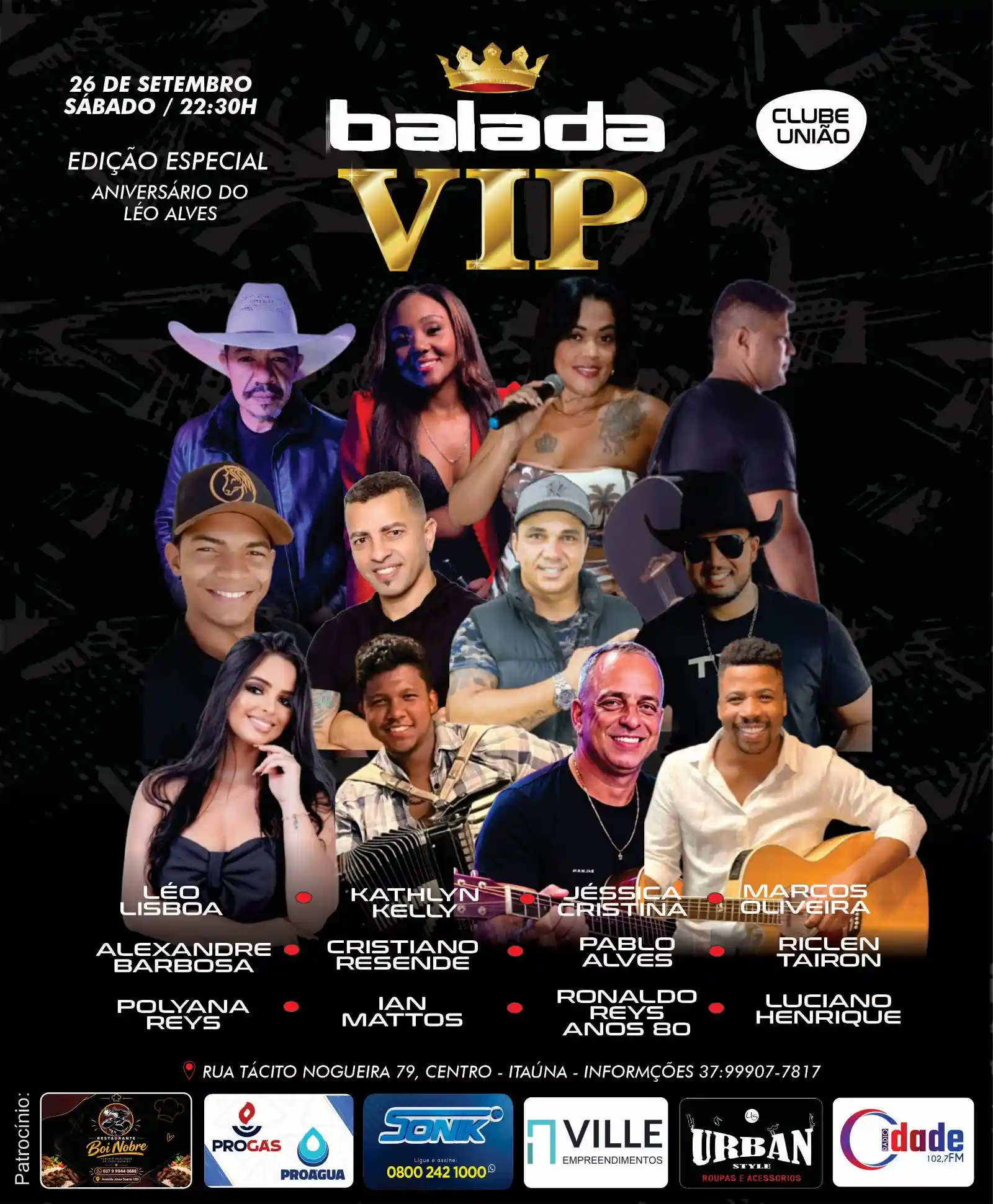 Balada VIP - Aniversário do Léo Alves no Clube União