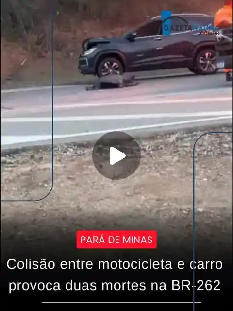 Casal morre em acidente de moto na BR-262 em Pará de Minas