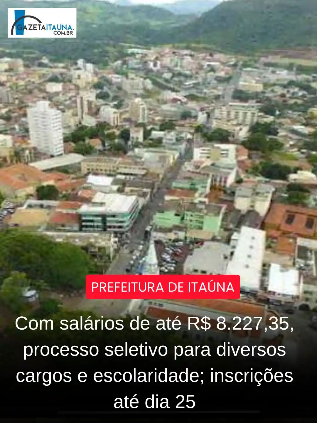 Prefeitura abre inscrições para diversos cargos até sexta