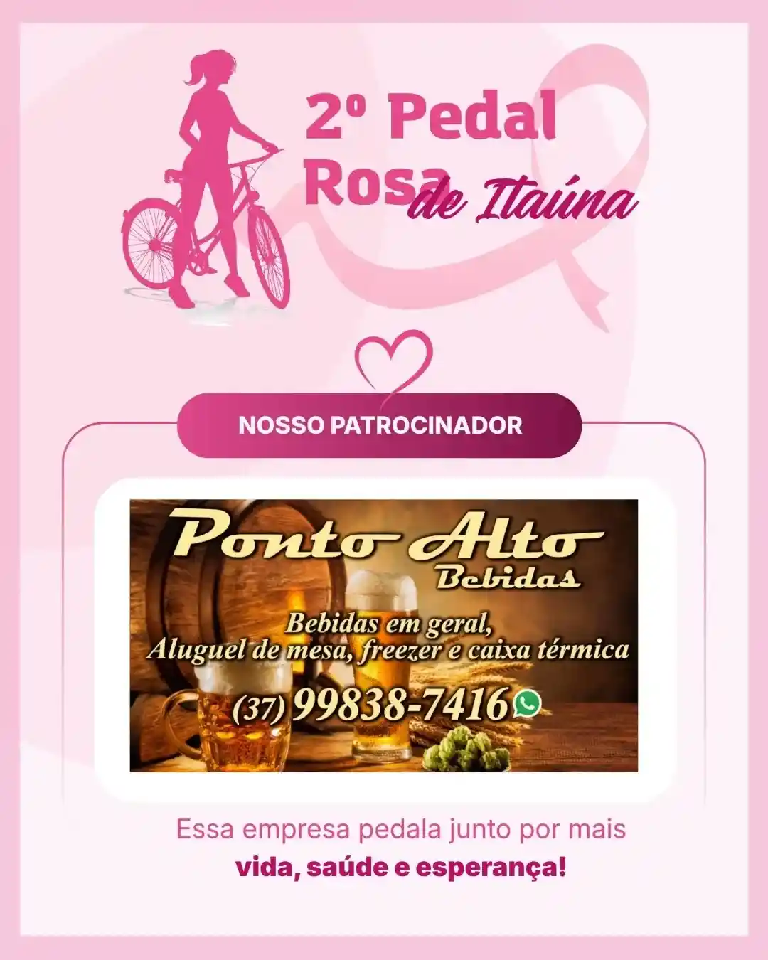 2º Pedal Rosa: conscientização sobre câncer de mama