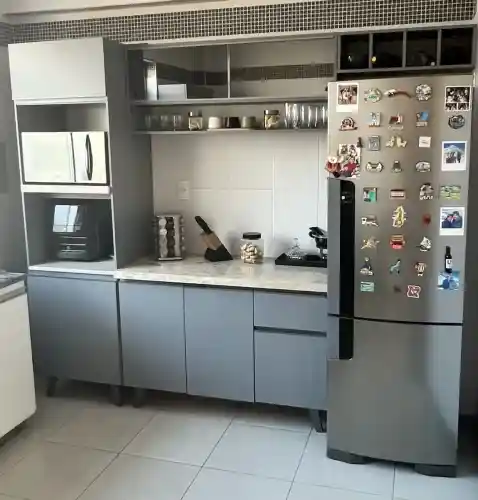ARMÁRIO DE COZINHA COMPLETO + GRANITO BEGE BAHIA