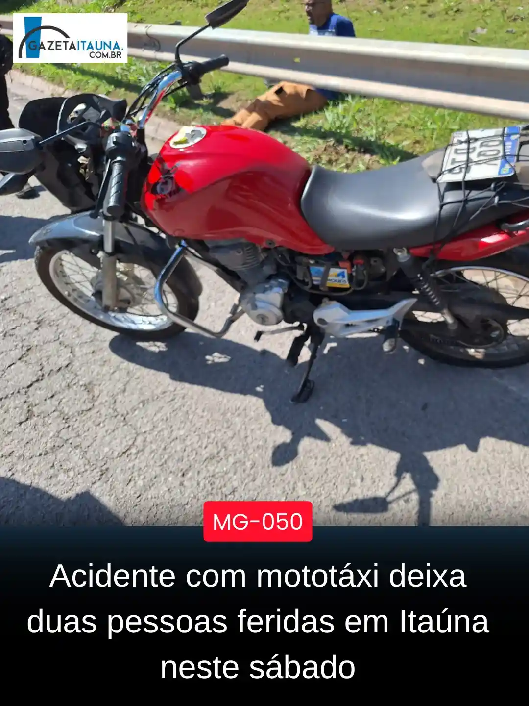 Acidente com mototáxi na MG-050 deixa dois feridos