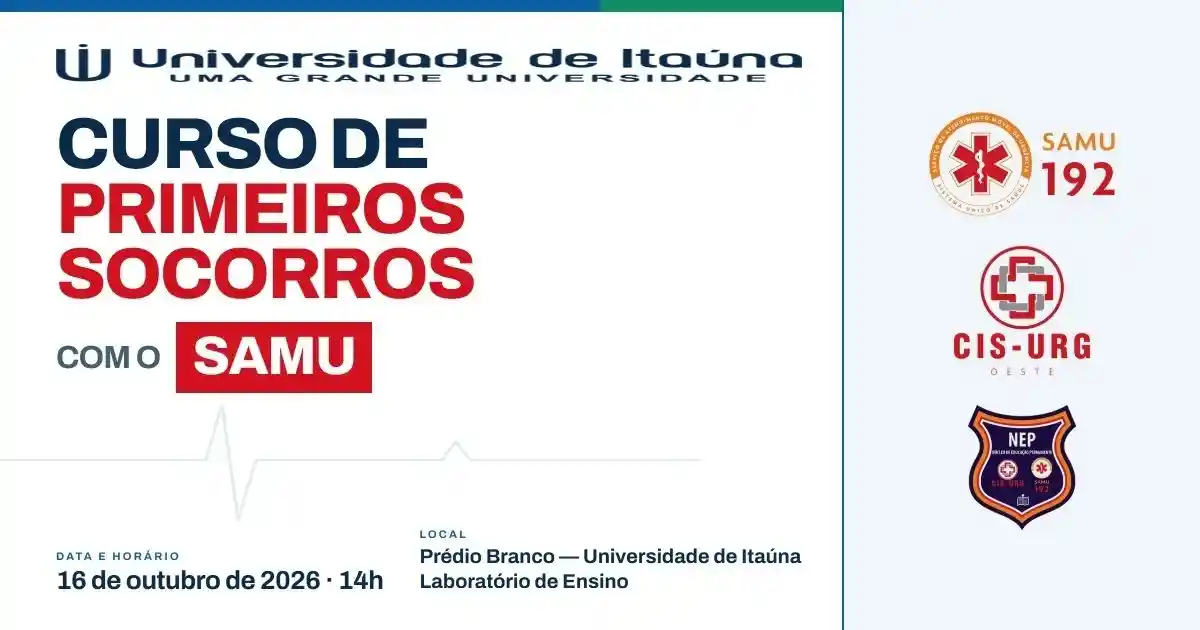 MINICURSO DE PRIMEIROS SOCORROS COM A EQUIPE DO SAMU