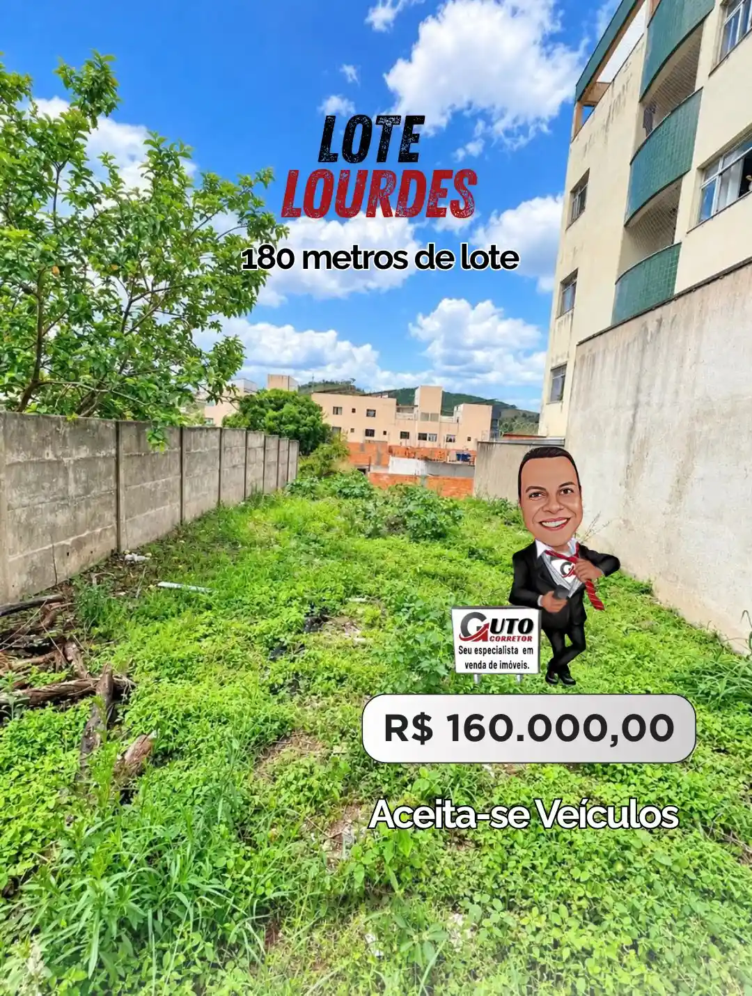 Lote à venda no Bairro Lourdes, 180 m²