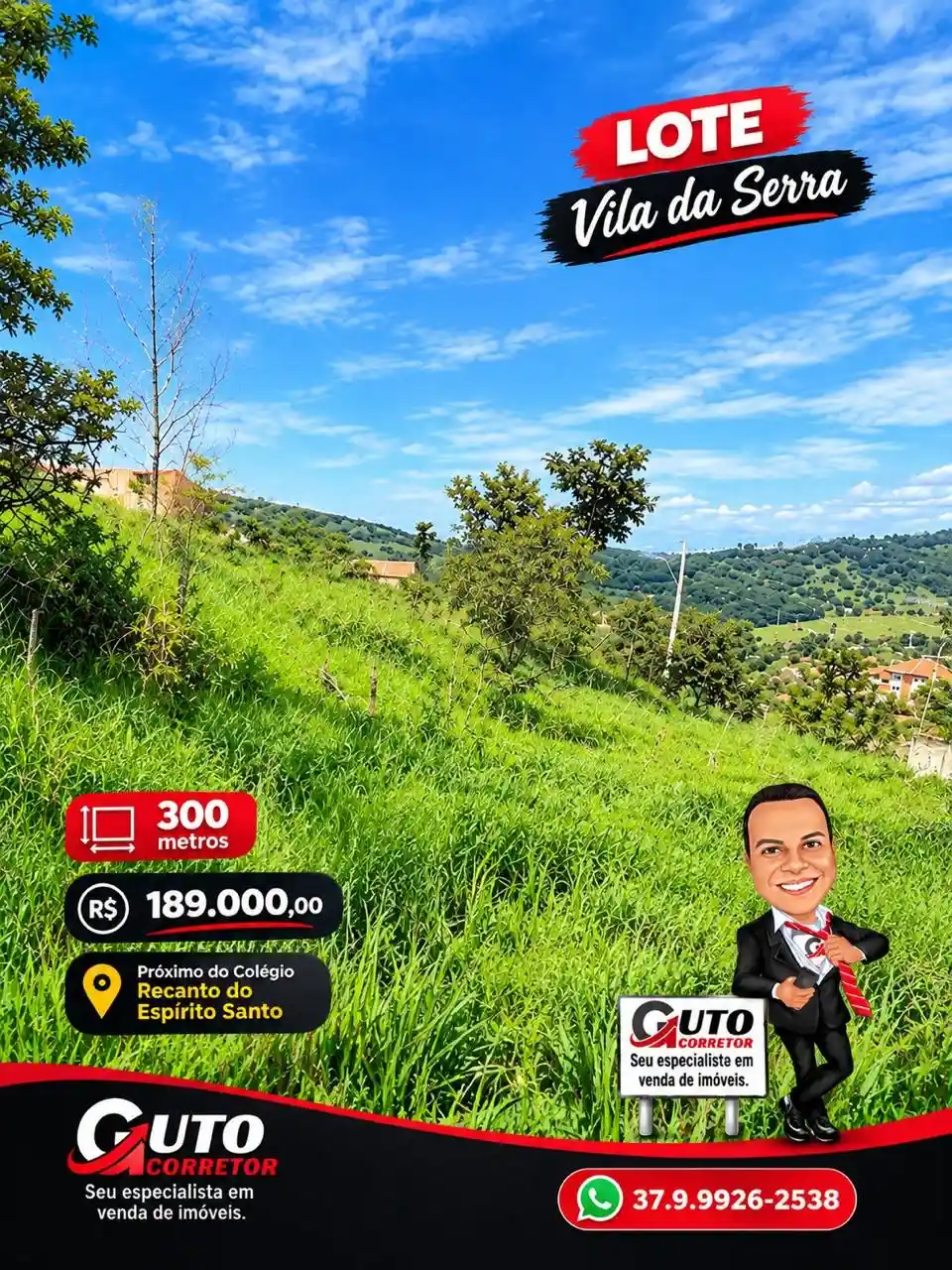 Lote 300 m² à venda no Vila da Serra