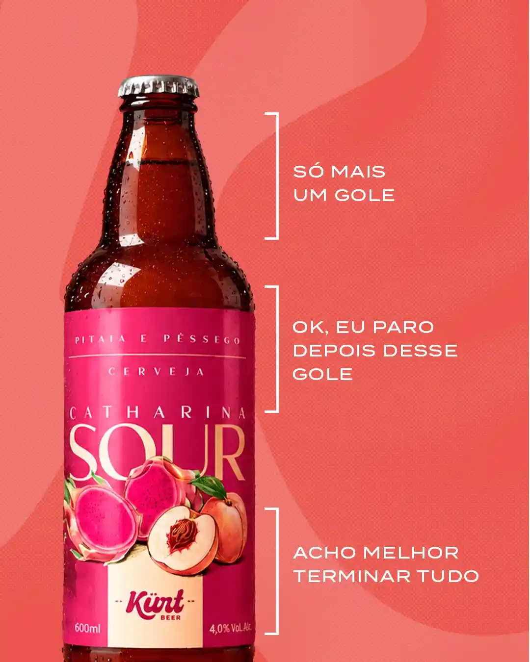 Catharina Sour com pitaya e pêssego da Kurt Beer