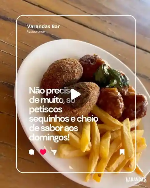 Domingo no Varandas Bar: petiscos e drinks