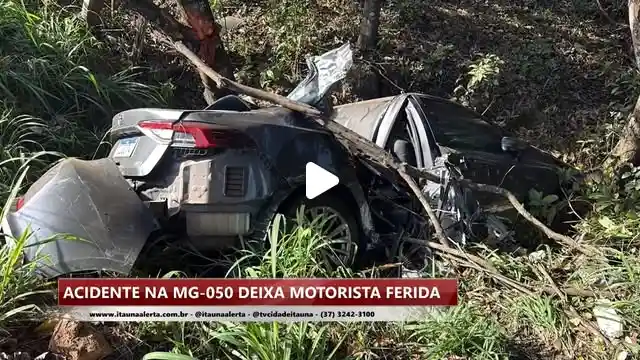 Acidente na MG-050 deixa motorista ferida