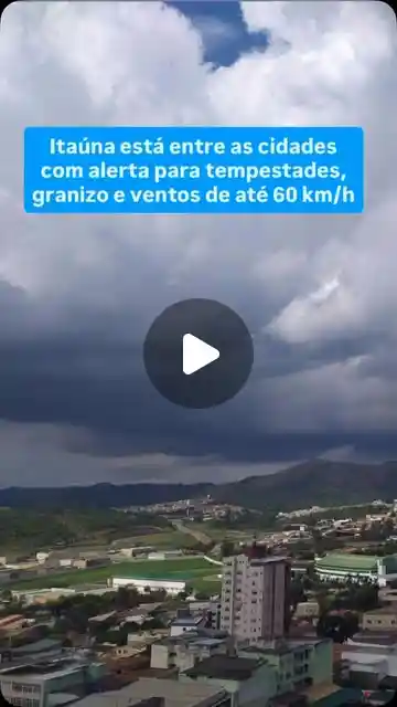 Alerta de tempestade em Itaúna e região a partir de 01/10
