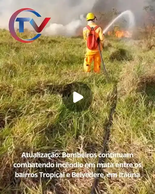 Incêndio em vegetação entre os bairros Tropical e Belvedere