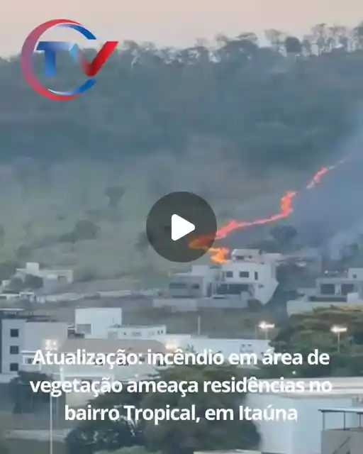 Incêndio atinge vegetação no bairro Tropical em Itaúna