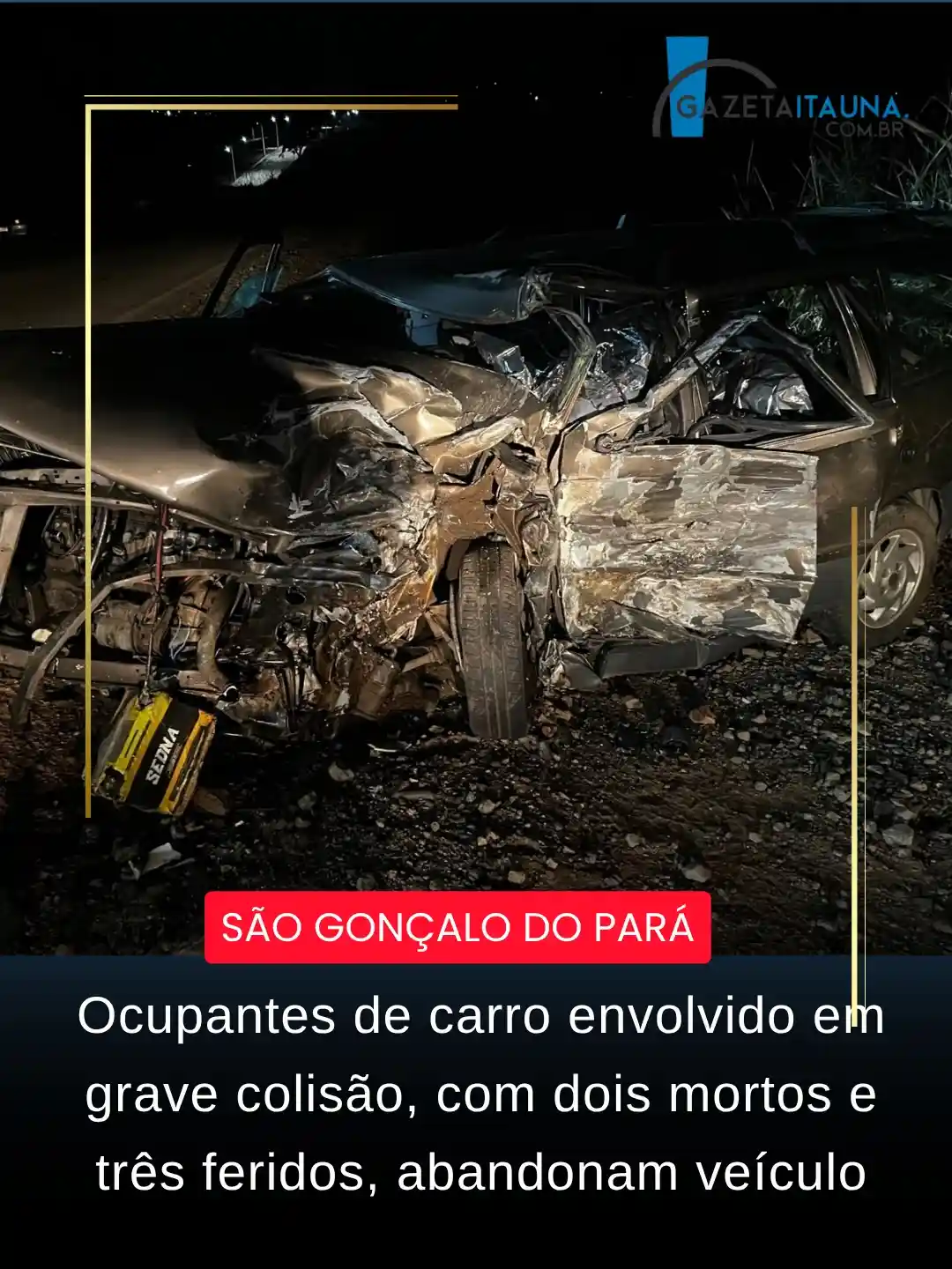 Acidente na AMG-0320 mata duas pessoas em São Gonçalo do Pará