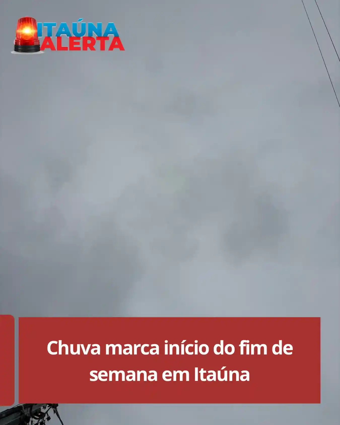 Itaúna amanhece com chuva e alerta vermelho para volume de chuva