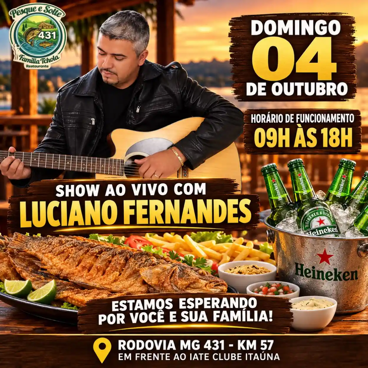 Show ao vivo com Luciano Fernandes no Família Tchola